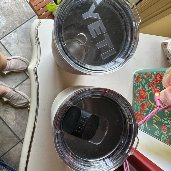 YETI Stainless Steel Tumblers with Clear Lids - Picture 2 of 2